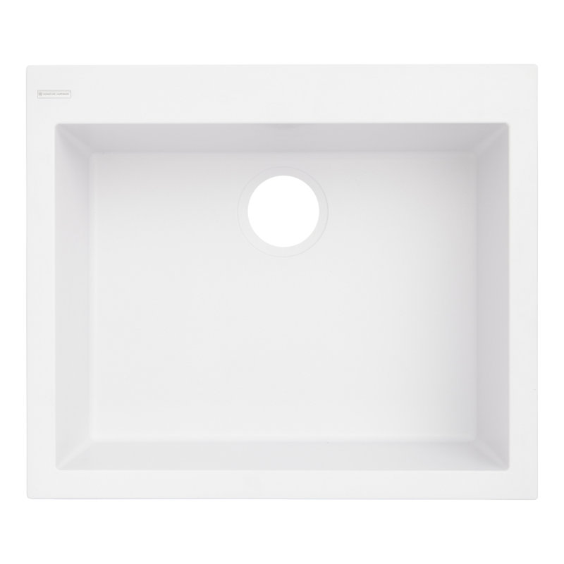 Holcomb 22" L Drop-In Kitchen Sink, Cloud White