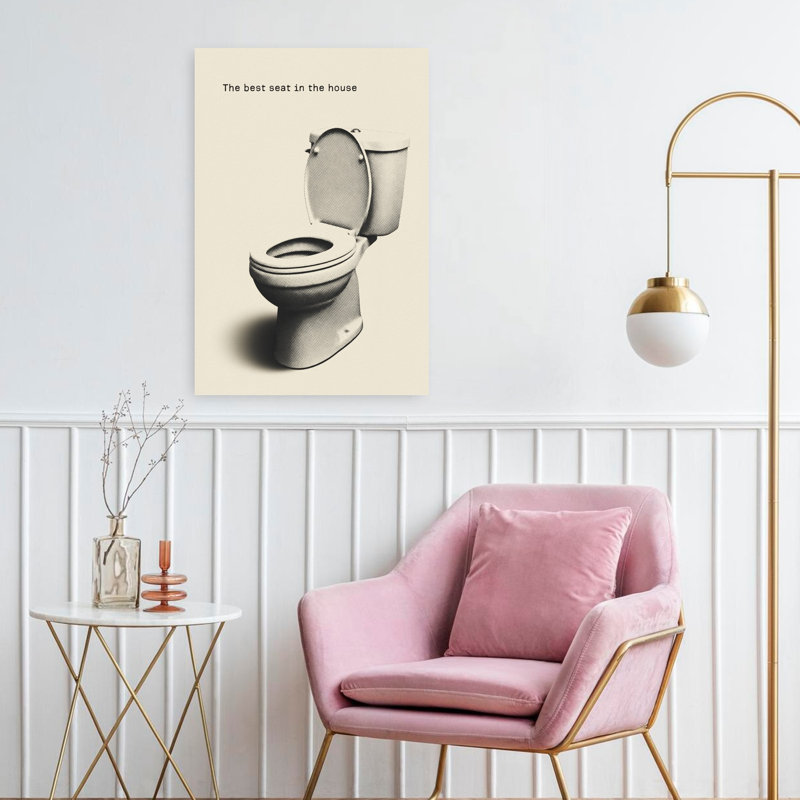 Art mural rétro, meilleur siège de la maison, H 24 po x l 16 po