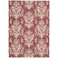 Kaleidoscope Wool Ikat Area Rug in Crimson, White-1941727614