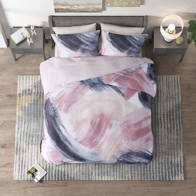 Breyona Microsuede Abstract Comforter