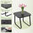 Patio 3 Pieces Bistro Set, Outdoor Conversation Set,PVC-coated polyester Outdoor Furniture Set with 2 Chairs & Coffee Table-931343303