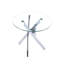 Mose Glass Top Cross Legs End Table
