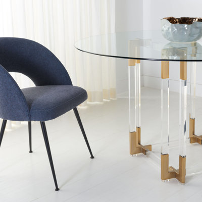 Round Glass Top Dining Table