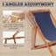 Chaise de plage inclinable avec coussin Rebecca-2074403331