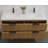 Maxbano 55" Floating Bathroom Vanity with Double White Sinks-116788282-116788284