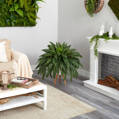 30'' Faux Fern Plant in Ceramic Planter