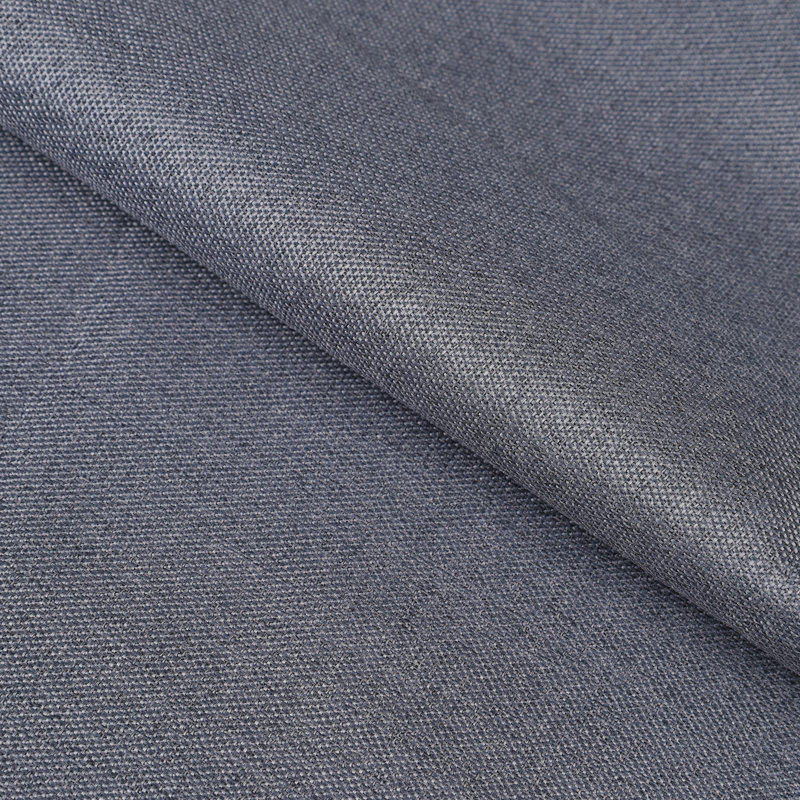 Modern Linen Inspired Classic Solid 100% Polyester Room Darkening Curtain Panel, Charcoal, Grommet 52" W x 72" L