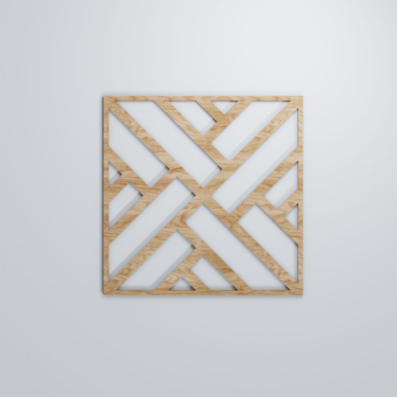 Panneaux muraux décoratifs en bois Killeen, Chêne rouge, H 15 3/8 po x l 15 3/8 po x P 1/4 po