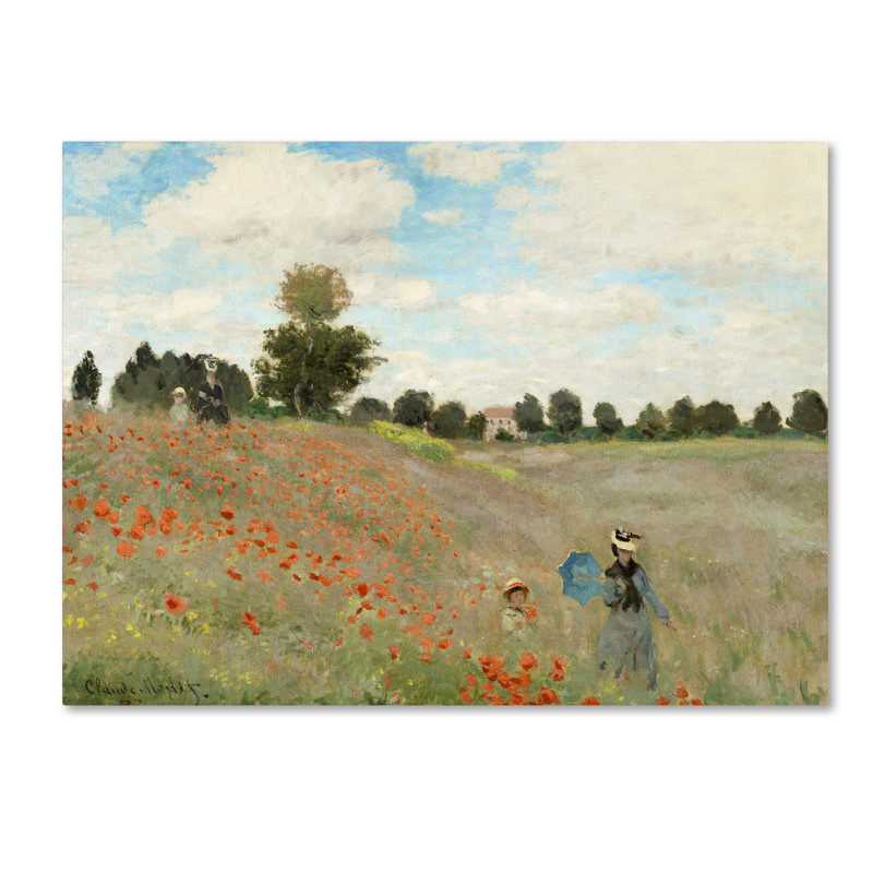 « wild argenteuil near » par claude monet, reproduction sur toile tendue, H 14 po x l 19 po