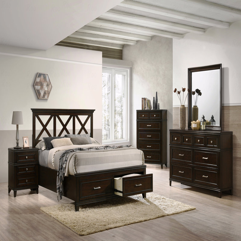 Commode 6 tiroirs, Acajou