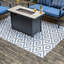 Tapis extérieur gris / blanc Alsion-51593991
