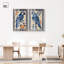 Azulejo Parrots Shadowbox Print Boho Abstract Art Set by Art Remedy, Black Frame, 10 x 15-1841804273-1841804264