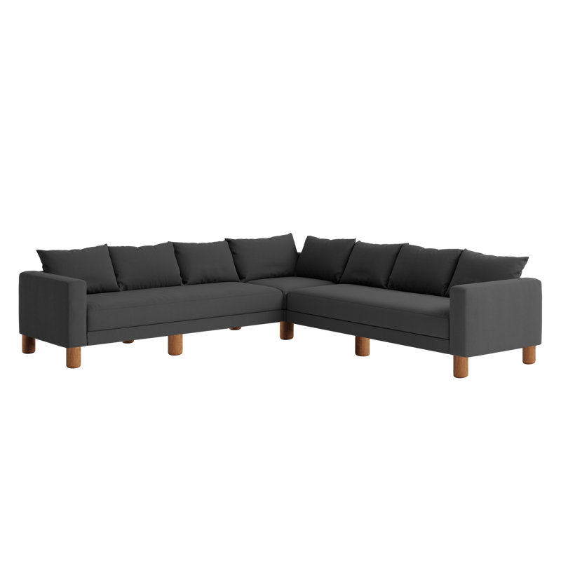 Essential 7-Seat Corner Sectional, Shadow Upcycled Poly, Cylinder