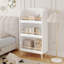 Bibliothèque pour enfants, bibliothèque à 3 niveaux, organisateur de livres, armoire de rangement pour jouets, blanc