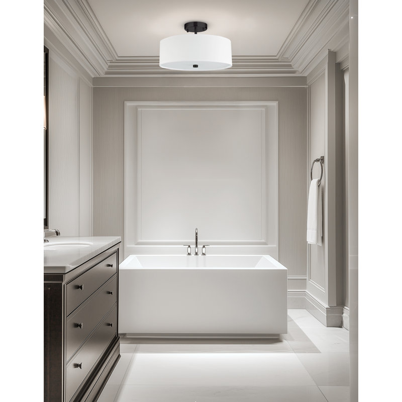 Plafonnier semi-encastré 60 W Bal devant, Blanc