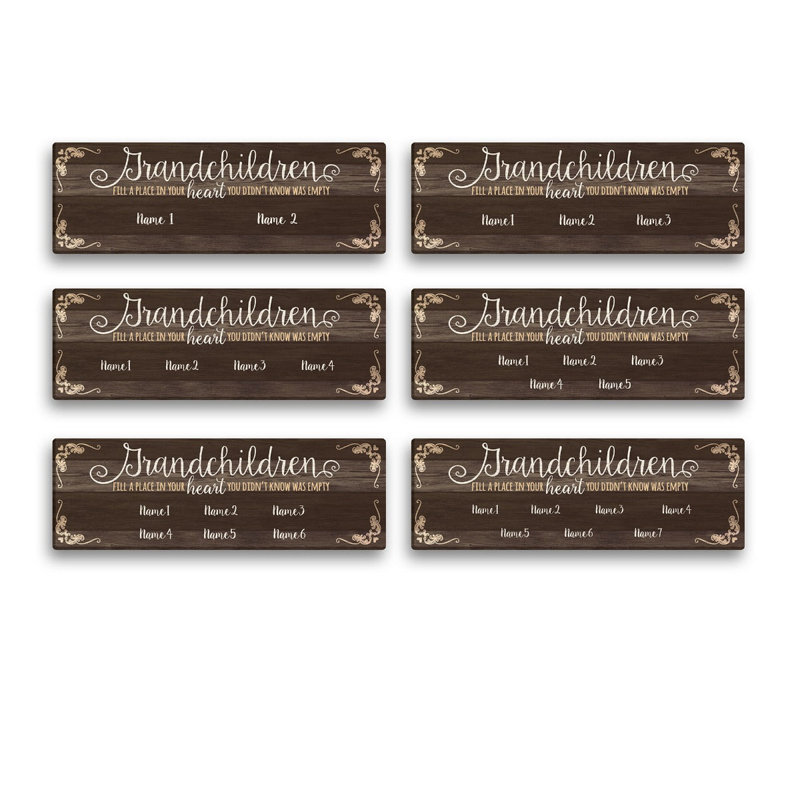 Grandchildren Personalized 10x30 Gallery Wrapped Canvas, Yes