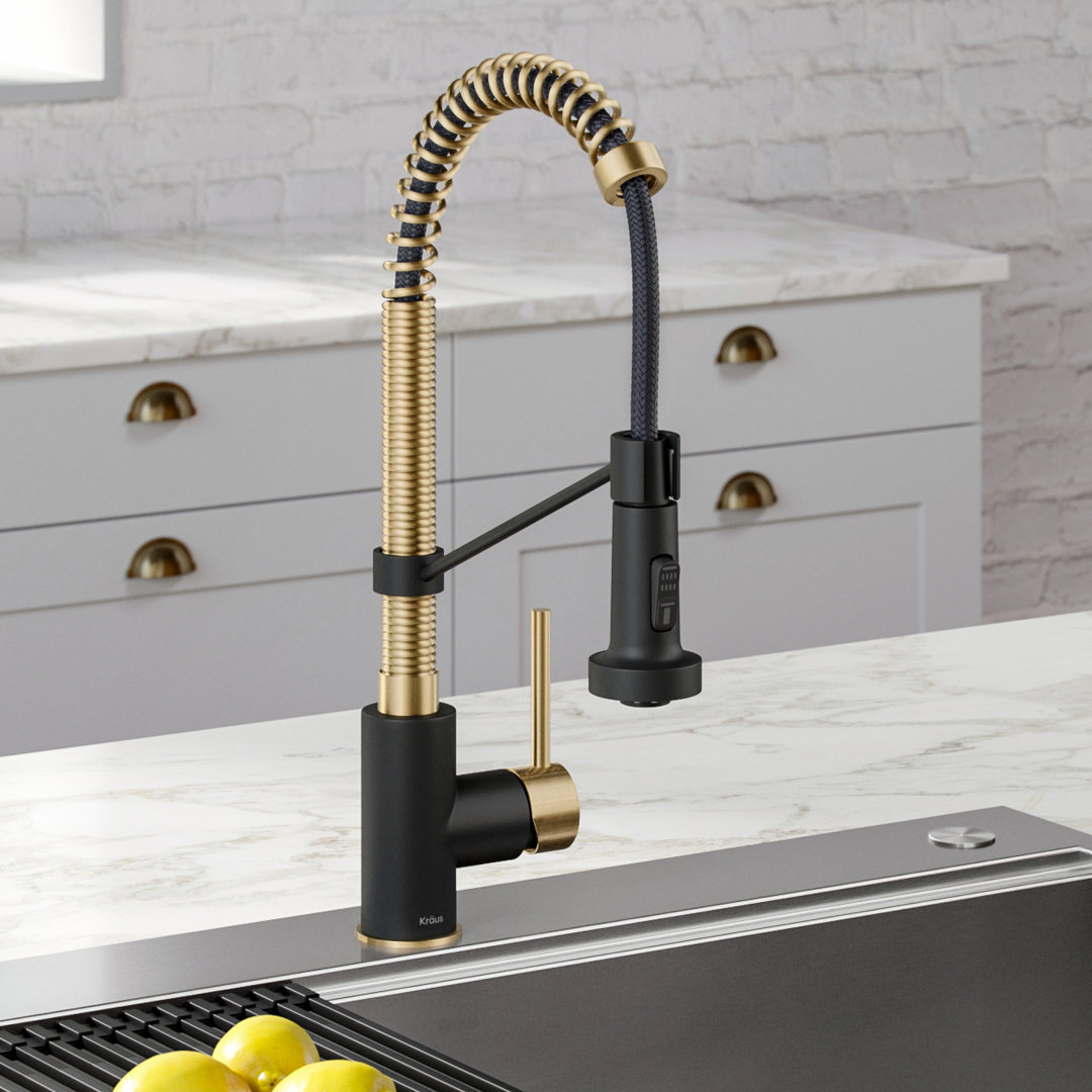 KRAUS Bolden Commercial Style 2-Function Single Handle Pull Down Kitchen Faucet Kraus 