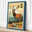 Mountain Deer Japandi - Wrapped Canvas-1193588969-1193588978