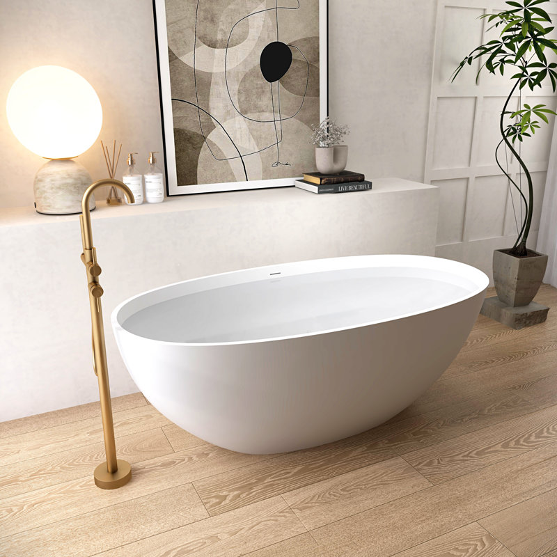 Baignoire de trempage autoportante 61 po, Blanc