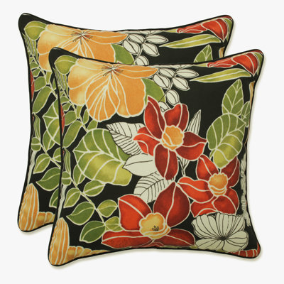 Clemens Floral Indoor/Outdoor Reversible Throw Pillow