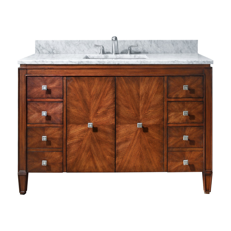 Brentwood 49" Single Bathroom Vanity Set, Carrera White