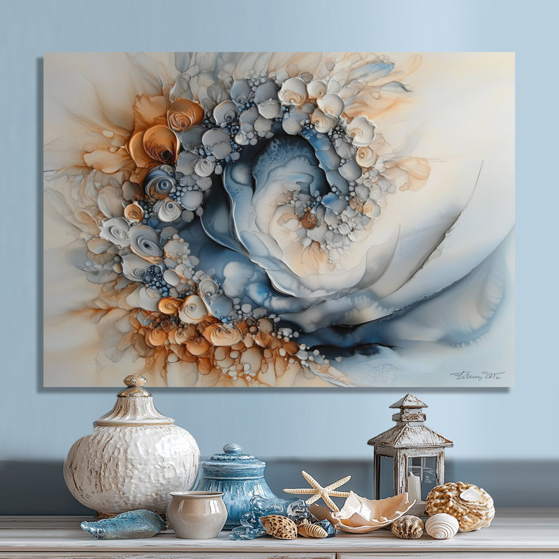 Vortex cosmique II - décor mural en métal bord de mer, impression métallique nautique, H 30 po x l 40 po x P 0,84 po