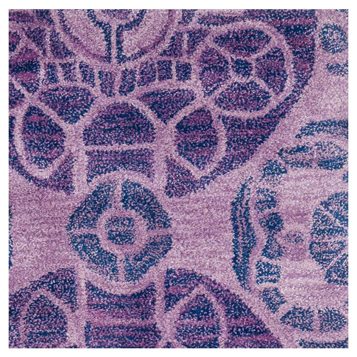 Kouerga Hand Tufted Wool/Viscose Geometric Rug in Purple