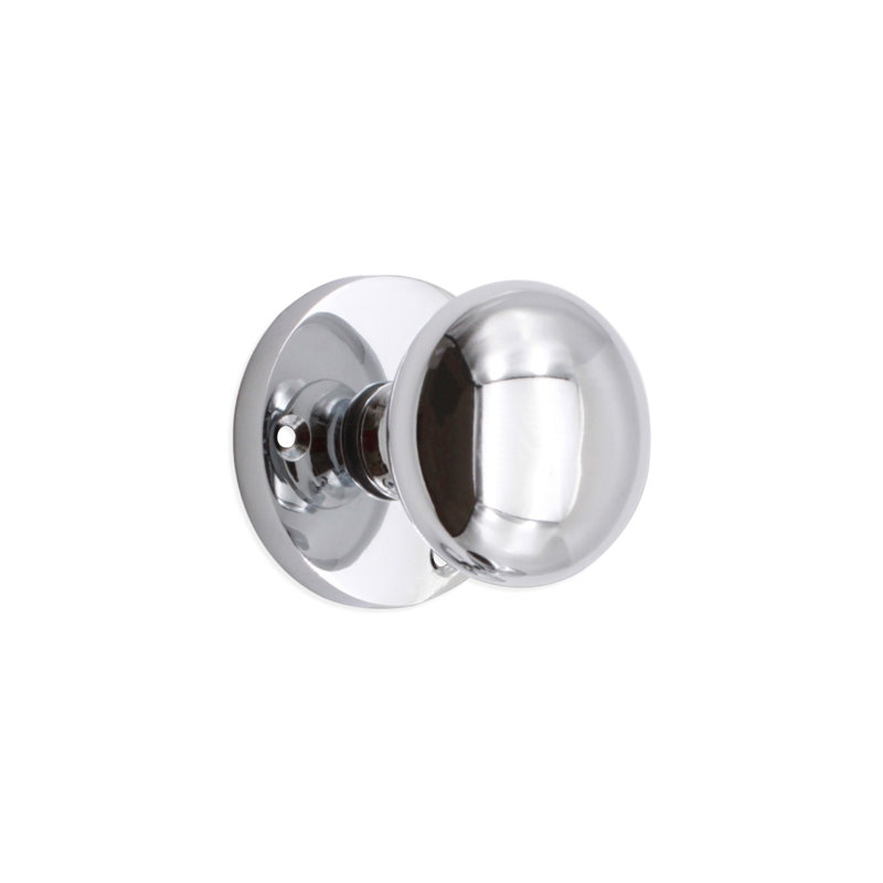 Victorian Door Knob, Polished Chrome