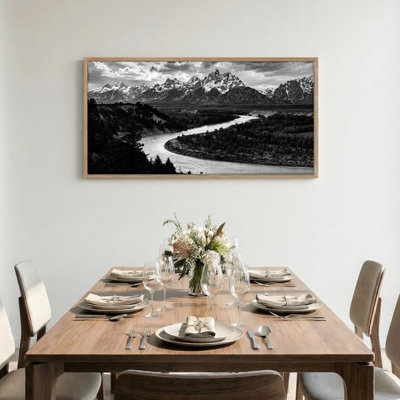 Tableau encadré sur toile « Rivière de montagne », 122 x 61 cm (48 x 24 pouces), lot de 1