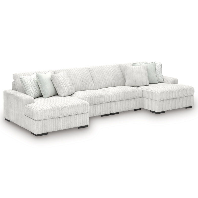 Canapé modulaire 4 pièces avec méridienne Brunton, H 41 po x l 182 po x P 67 po