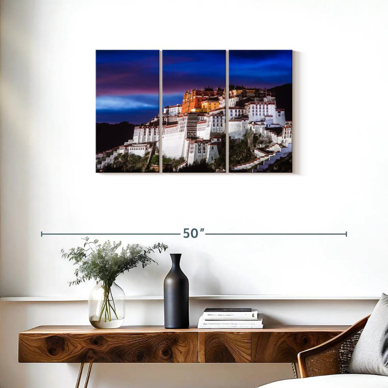Adella Potala Palace Before Dark, 20" H x 33" W