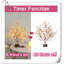 Arbre artificiel pour la décoration de table, bouleau de 2 pi avec lumières DEL, lampe pour arbre de fée blanc chaud pour la maison, centre alimenté par pile, minuterie