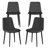 Modern PU Leather Dining Chair Set of 2/4 with Sturdy Metal Legs, Wave Pattern Upholstered Seat, High-Resilience Foam Cushion for Kitchen & Dining Room
