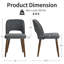  Ensemble de 4 chaises d'appoint rembourrées en chenille avec pieds en bois massif pour salle à manger-1147306440-1147306441