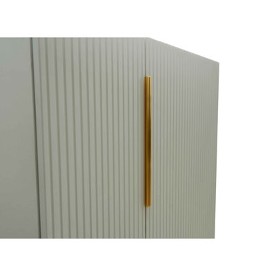 Modern Sideboard Cabinet with Gold Handles for Kitchen, Dining Room Furniture Organizer