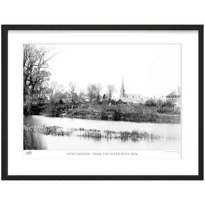 Huntingdon, from the River Ouse 1898 1 Piece Single Picture Frame Wall Art