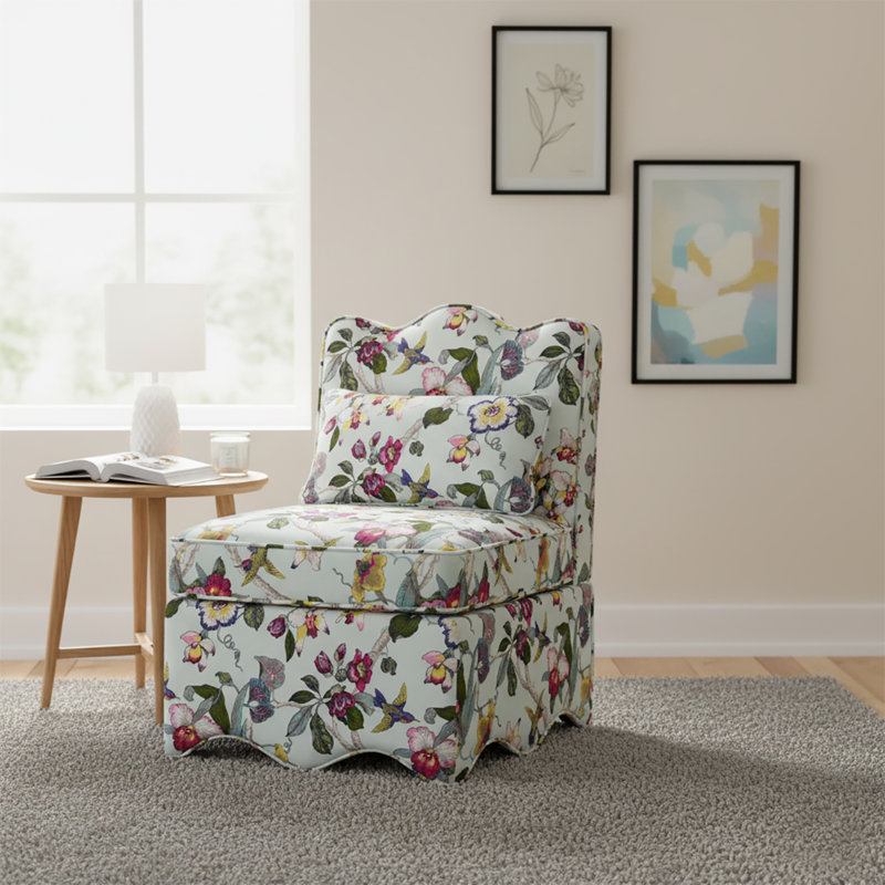 Chaise rembourrée moderne en flanelle de style campagnard avec coussin