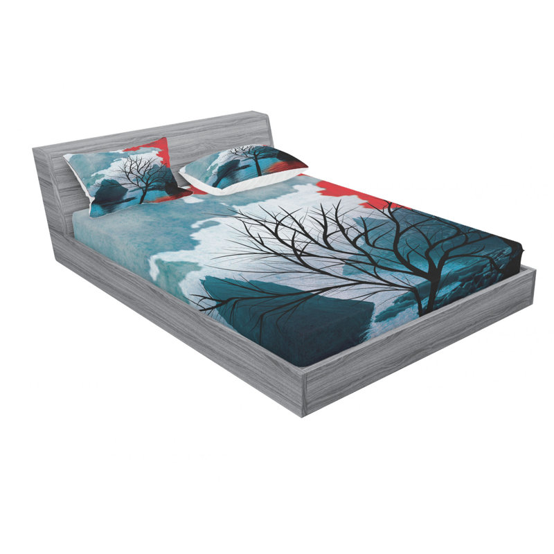 Microfiber Sheet Set, Queen Sheet Set with Fitted Sheet