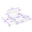 Lit plateforme tapissier grand avec gigogne simple Mashli-90368120