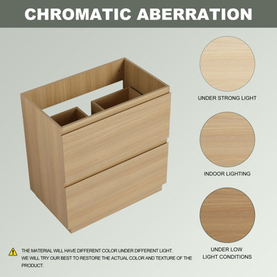 30" Double Drawer Bathroom Vanity Base
