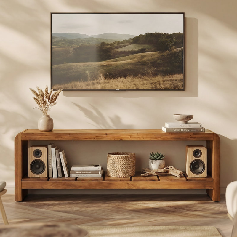 Solid Wood Tv Stand For Tvs Up To 65"