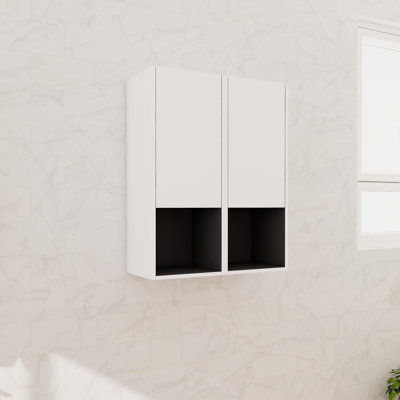 Wall Mounted Bathroom Side Cabinet With Soft Close Door And Shelf