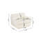 Chaise pivotante à 360 degrés avec siège ergonomique, velours côtelé blanc, tissu doux et tissu paresseux pour la lecture, peau, pour la lecture