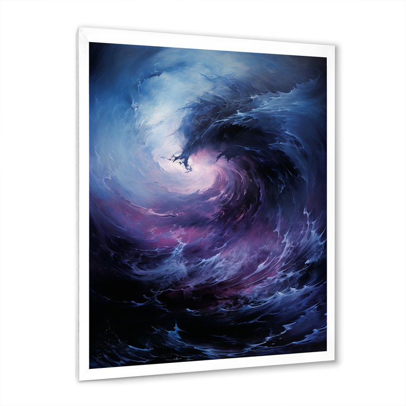 Ishaanvi - tempête tourbillonnante - impression, H 40 po x l 30 po x P 1,5 po, Cadre photo blanc