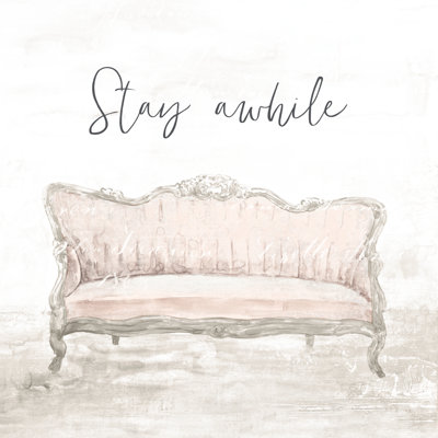 Stay Awhile Sofa - Wrapped Canvas Print