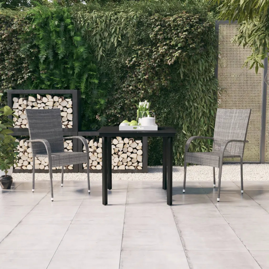 Aaronarthur 2 - Person Wicker Patio Dining Set with Square Table