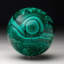 Sphère malachite de 3,5 po de diamètre polie à la main / Ver IV