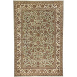 Mountain King Wool Oriental Area Rug in Beige/Gray/Green