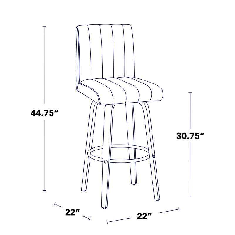 Hank 30" Fixed-Height Barstool With Bent Wood Legs & Round Footrest - Set Of  2, Black, Glazed Walnut/Black
