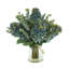 Traditional Thistle Hydrangea and Lilac Arrangement in Glass Vase with Rope Accent-83630999